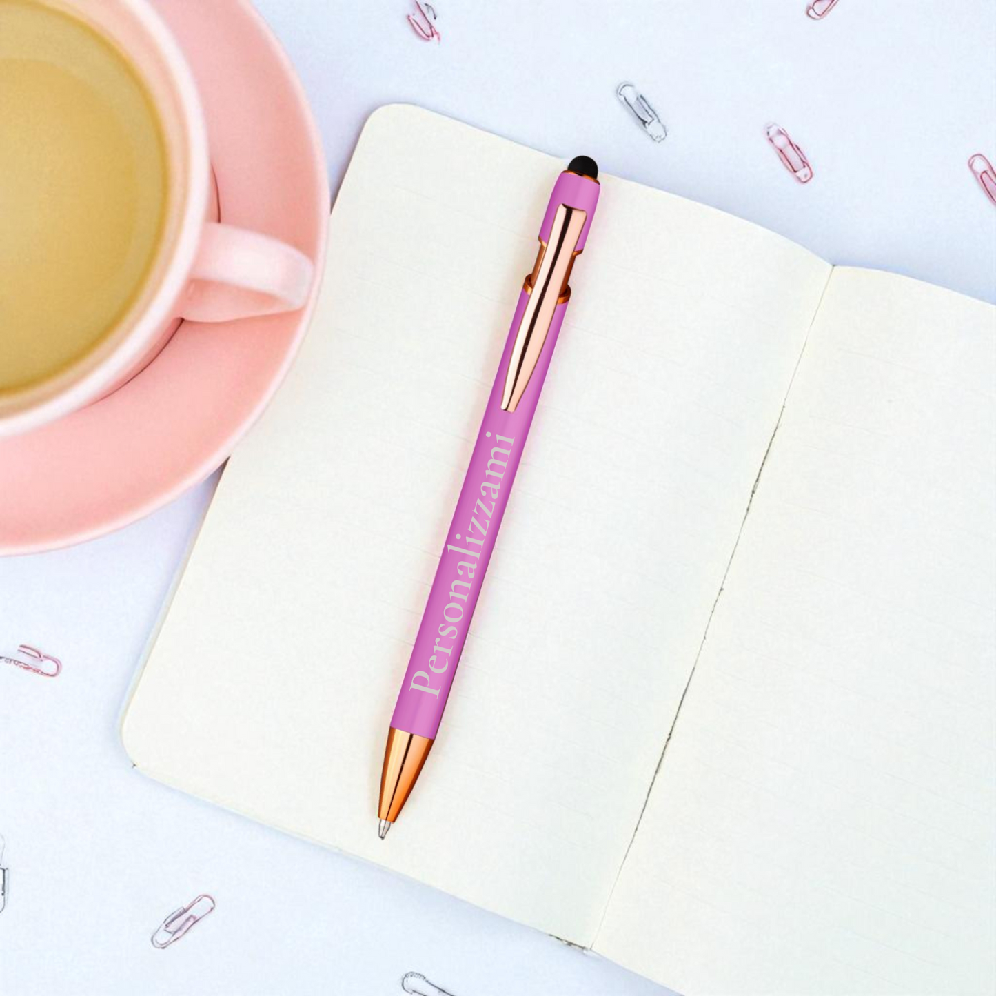 Gruppo 20 Penne in Alluminio Personalizzate con Incisione Laser | Regalo Aziendale, Colleghi | Natale