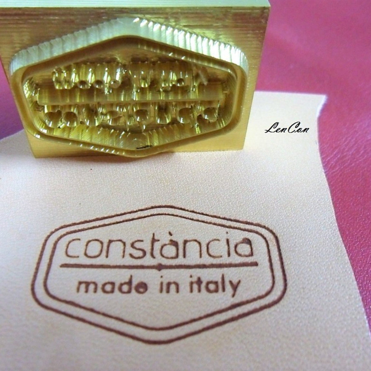 Solo timbro in Ottone per marcatura a caldo misura 50x20 mm.