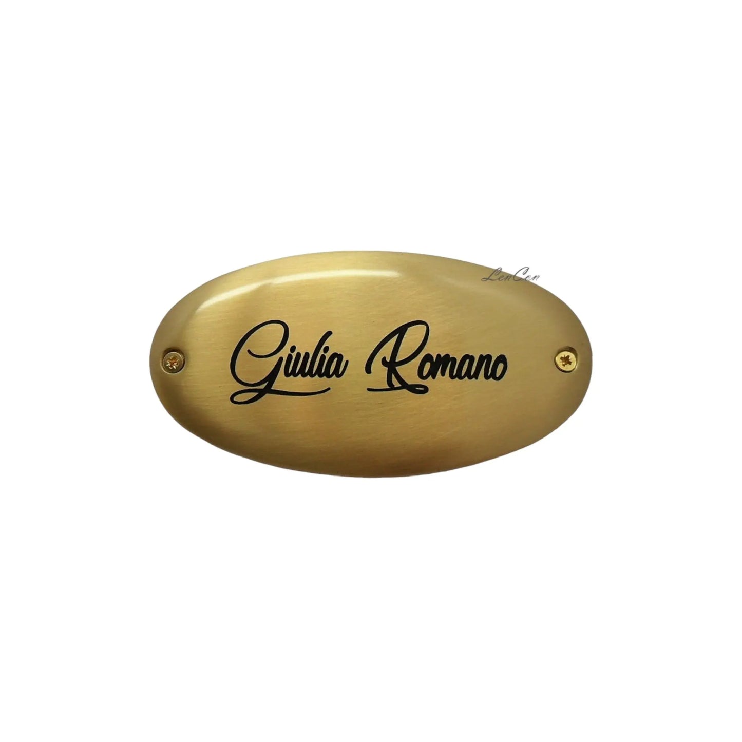 Targa in ottone con incisione personalizzata