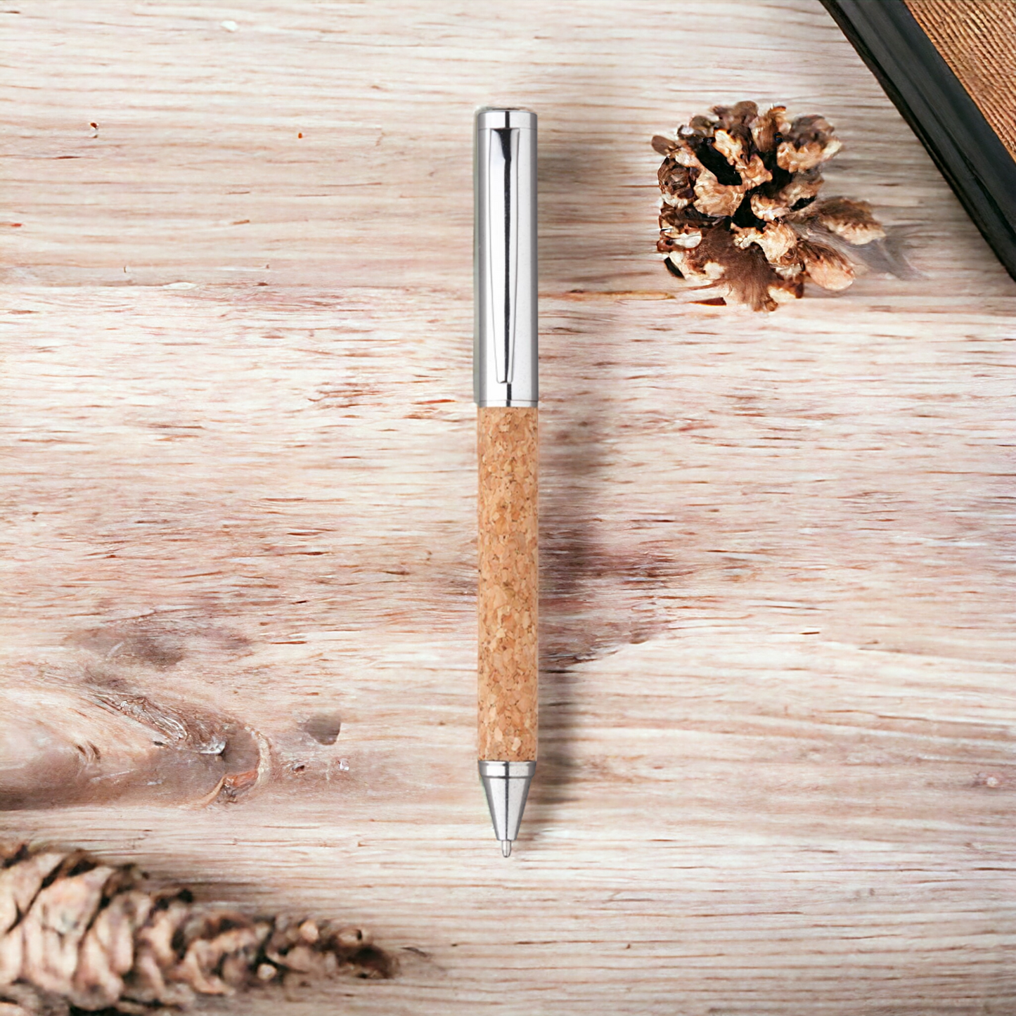 Penna a Sfera in Sughero e Metallo in Confezione Regalo