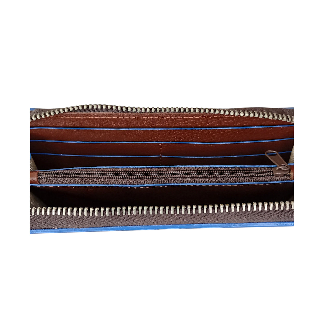Portafoglio donna modello "Zip Around" Multi carte con porta monete fatto a mano made in Italy
