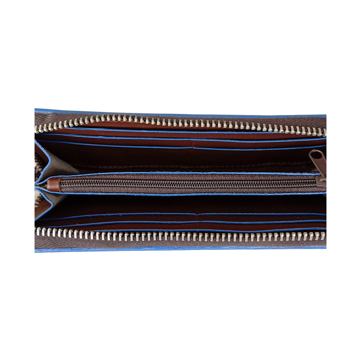 Portafoglio donna modello "Zip Around" Multi carte con porta monete vera pelle italiana