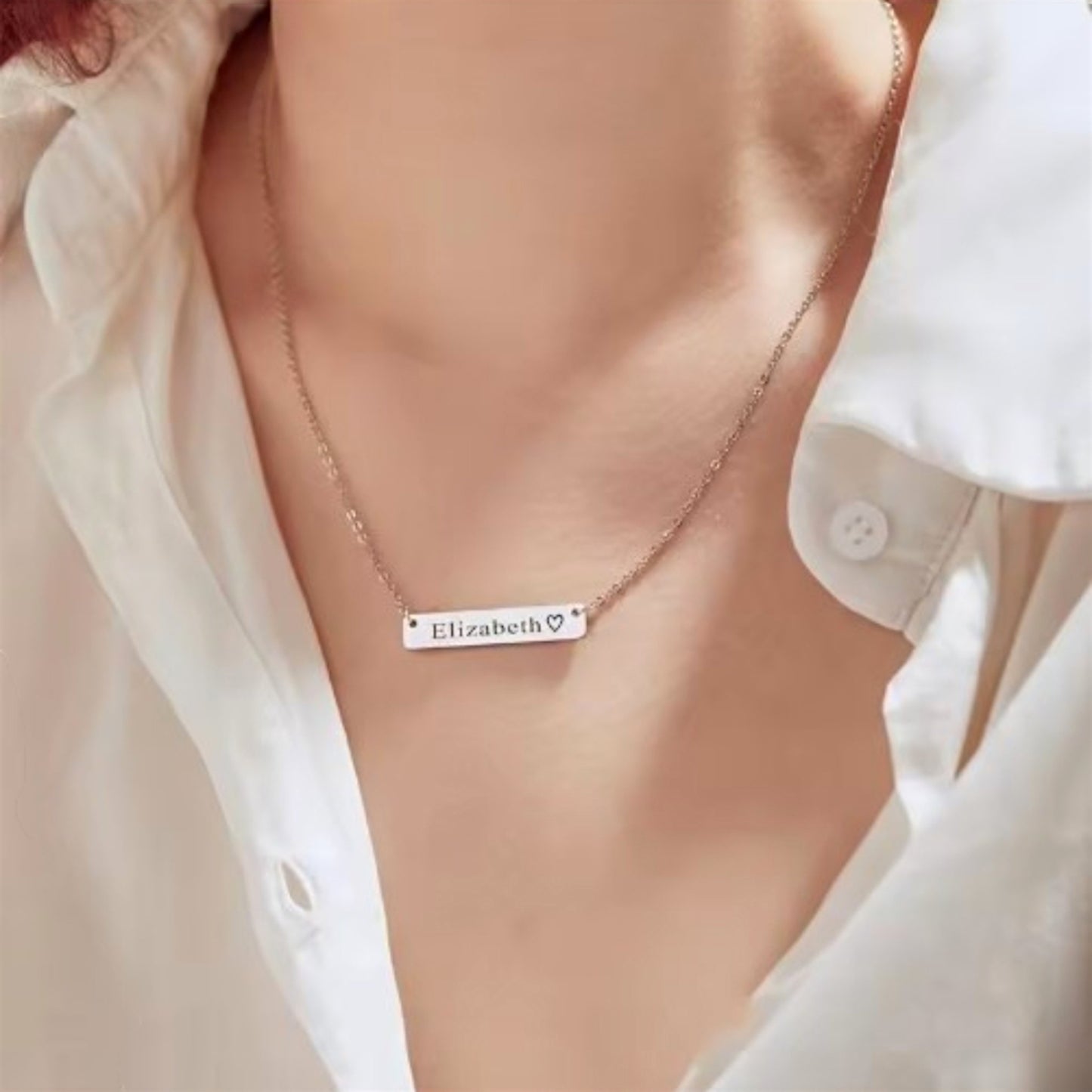 Girocollo Personalizzato con Nome o Iniziali - Acciaio Anallergico Nickel Free