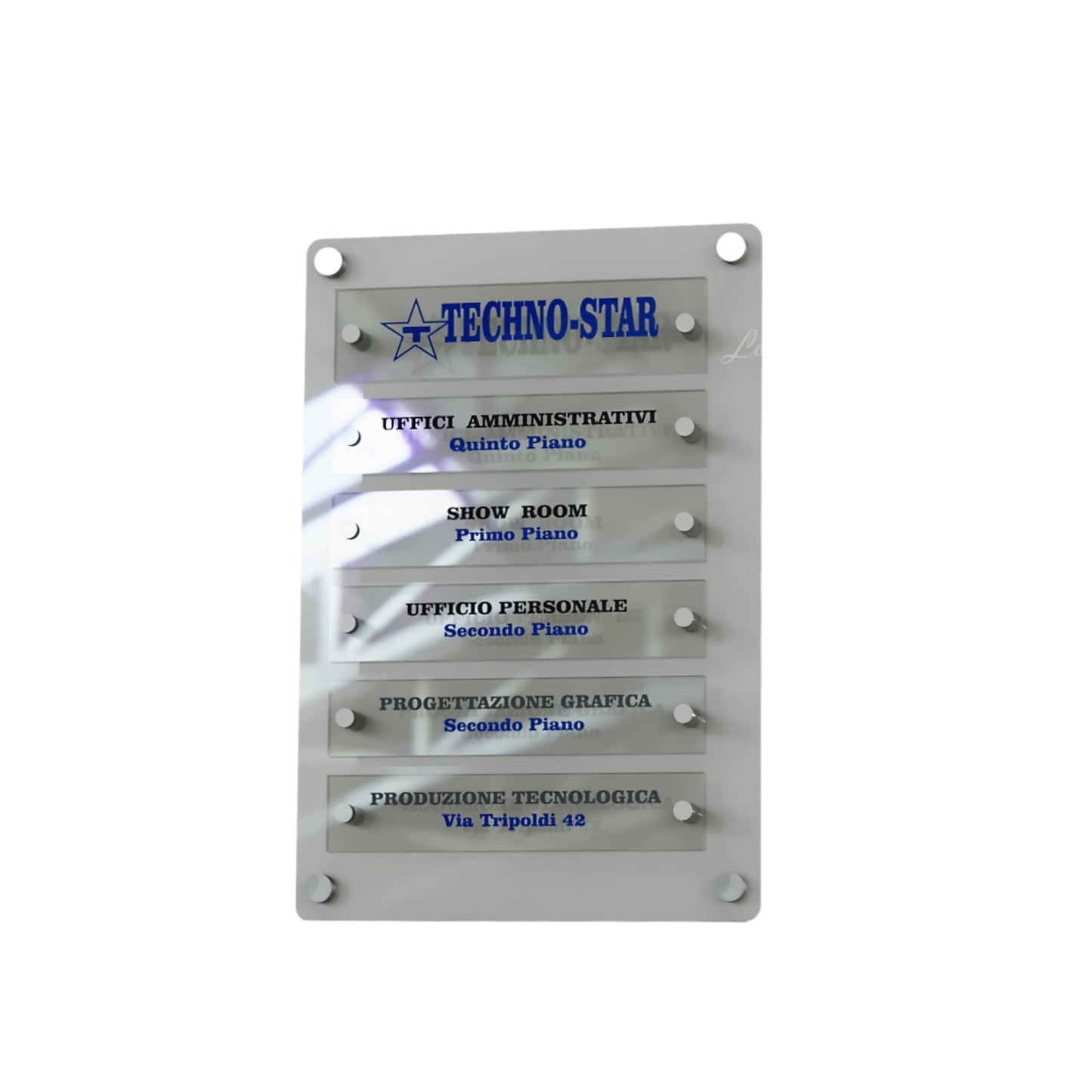 Targa Segnaletica Modulare in Plexiglas e Alluminio