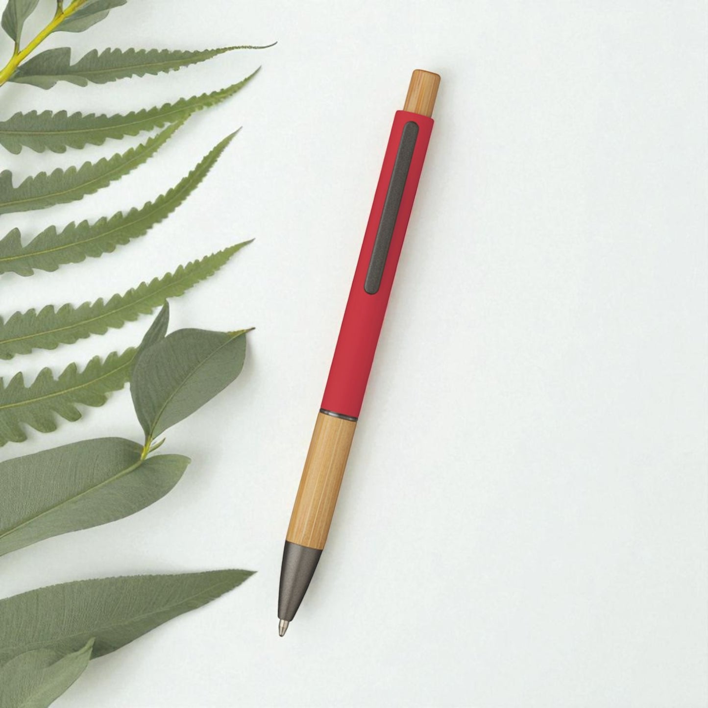 Penna a Sfera in Bambù e Alluminio Personalizzata | Set 20 pz. Regalo Aziendale