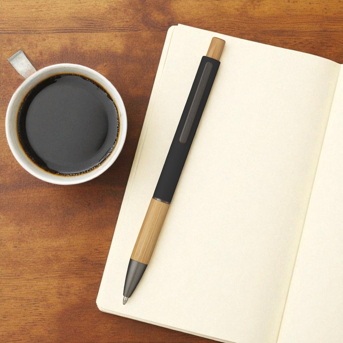 Penna a Sfera in Bambù e Alluminio Personalizzata | Set 20 pz. Regalo Aziendale