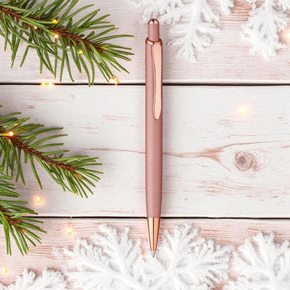 Gruppo 20 pezzi di Penna Personalizzata in Alluminio con Incisione Laser | Dettagli Oro Rosa