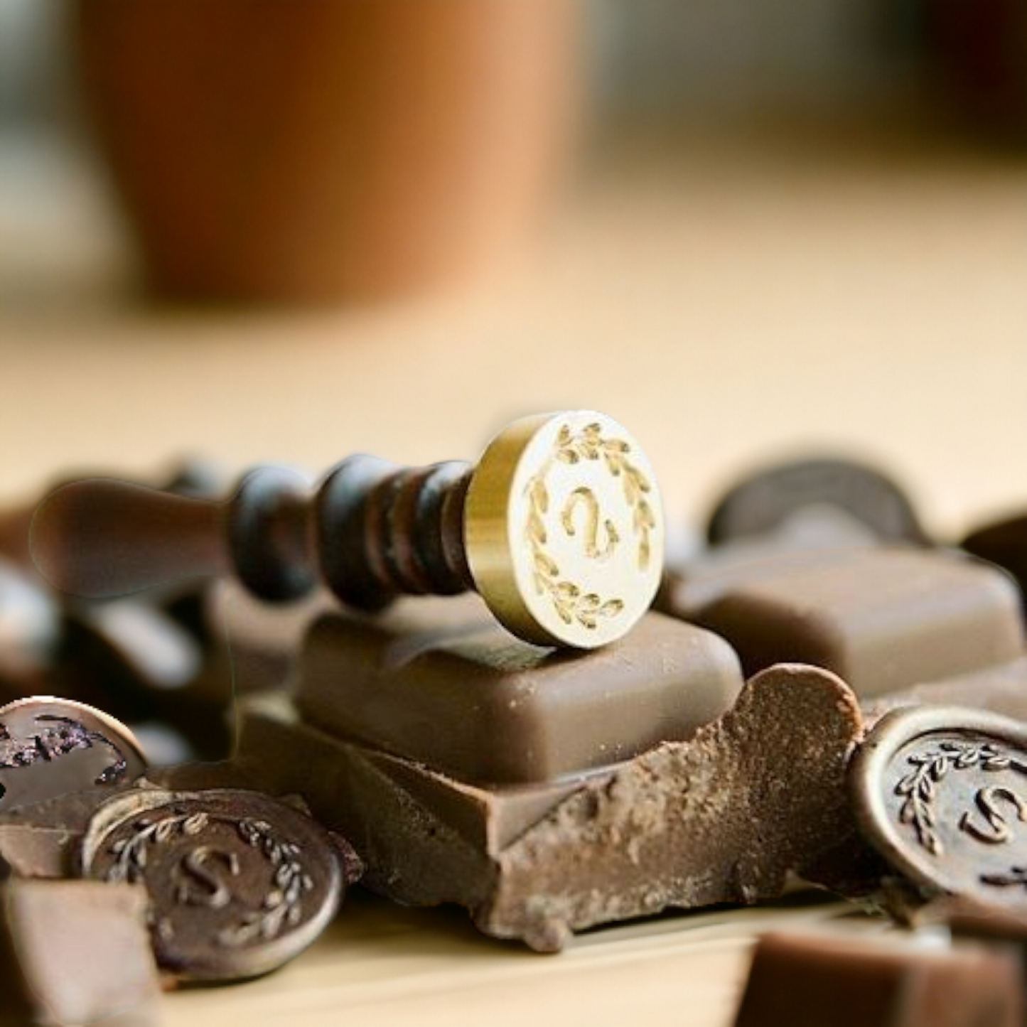 Timbro per cioccolato in ottone diametro 30mm.
