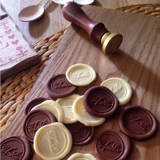 Timbro per cioccolato in ottone diametro 30mm.