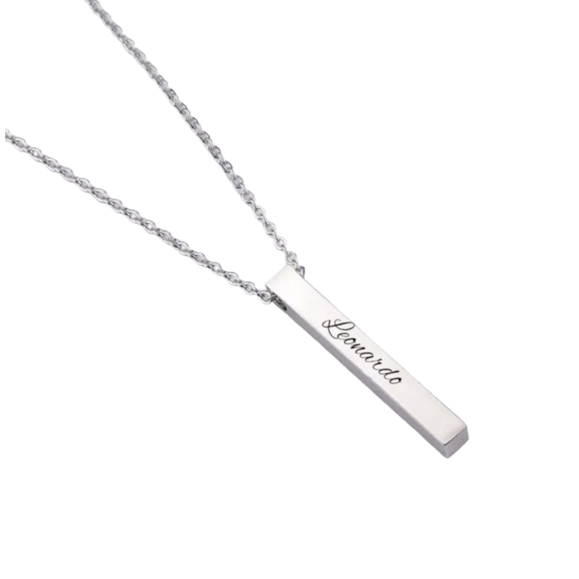 Collana personalizzata con medaglione, ciondolo a forma rettangolare Collana personalizzata con medaglione, ciondolo a forma rettangolare