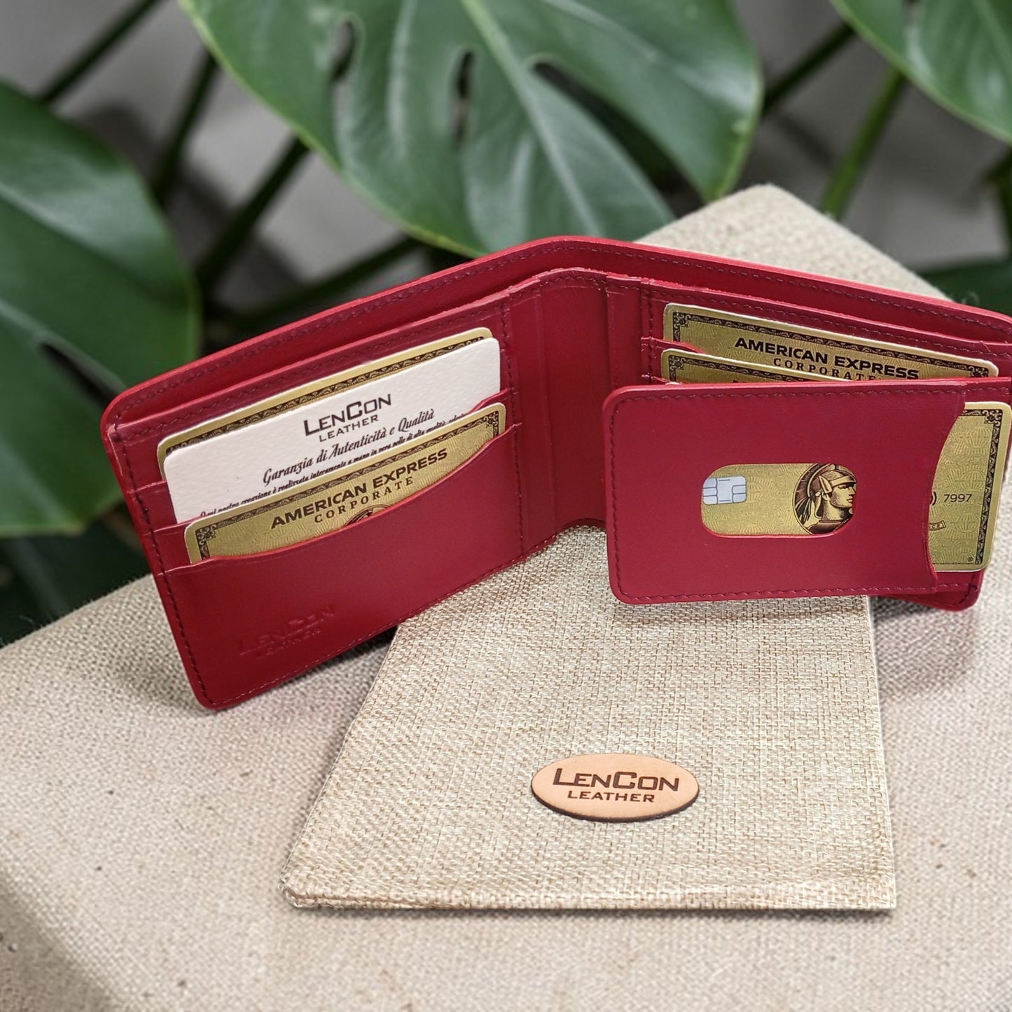 Portafoglio Porta Carte in Vera Pelle Italiana Fatto a Mano Made in Italy