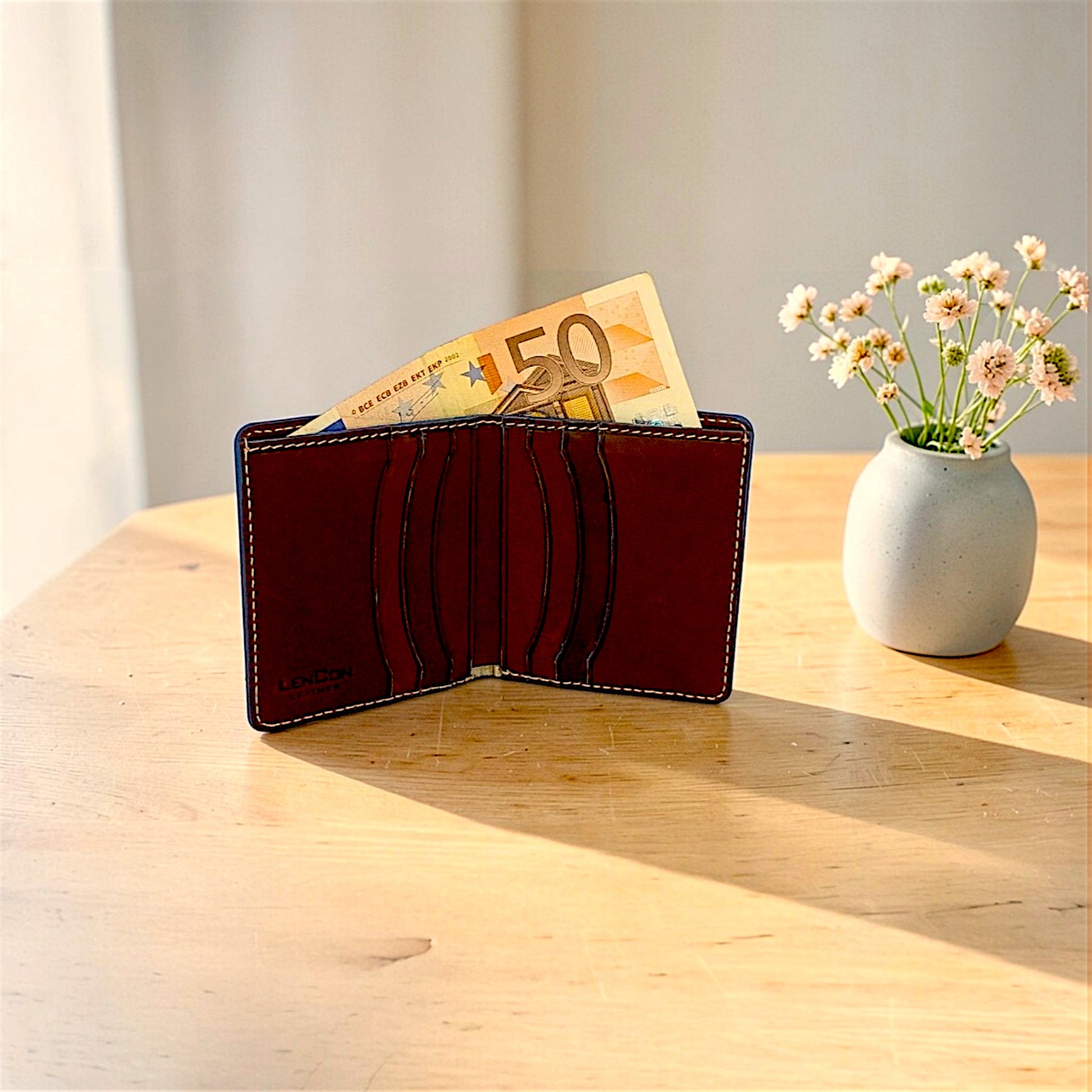 Portafoglio slim fatto a mano made in italy