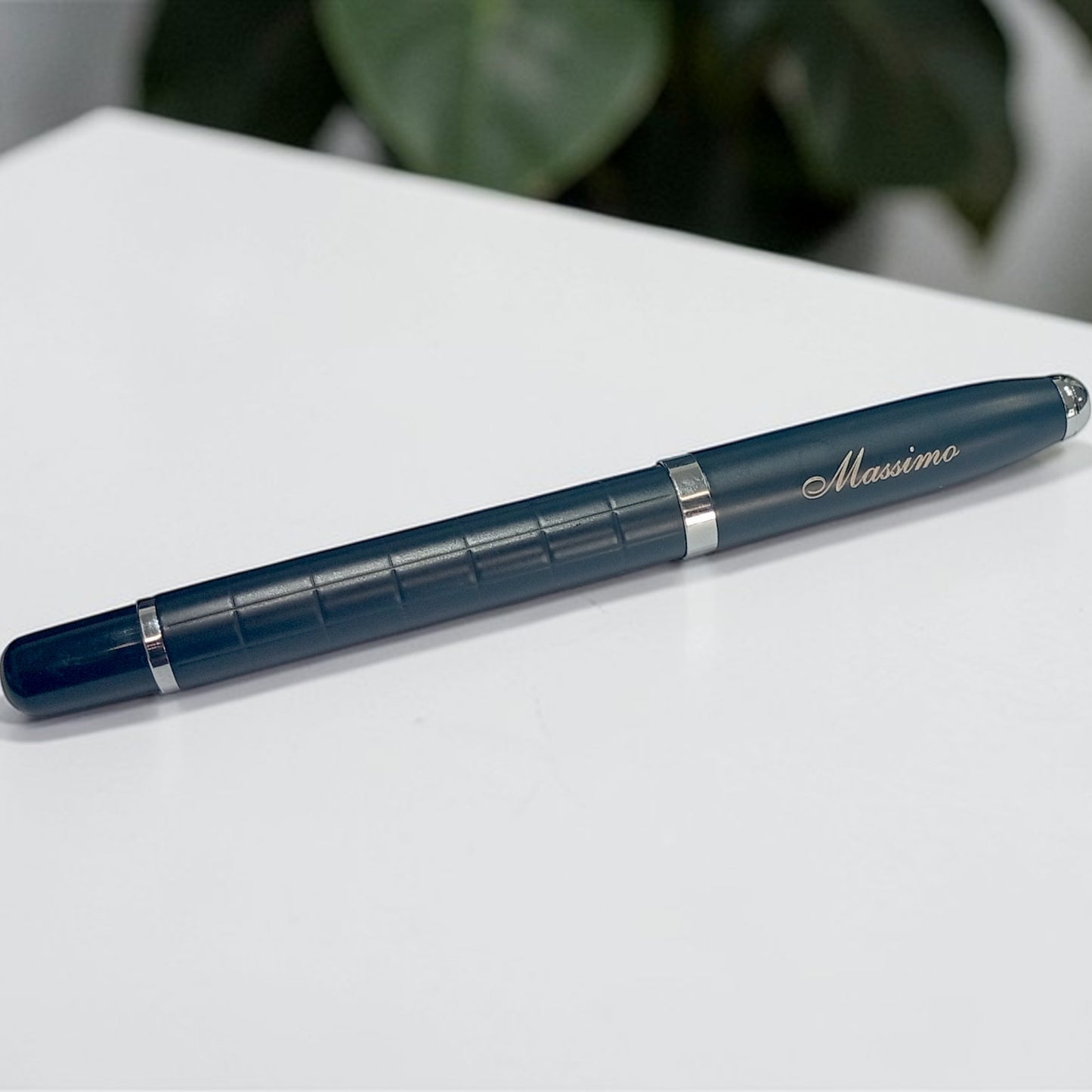 Penna a sfera personalizzata Hongdian 1851 Dark Blue Forest con Penna a sfera personalizzata Hongdian 1851 Dark Blue Forest con