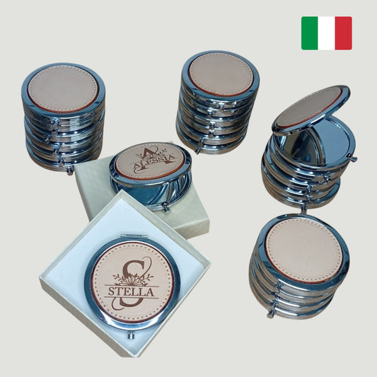 Specchietto da borsa personalizzato con monogramma 